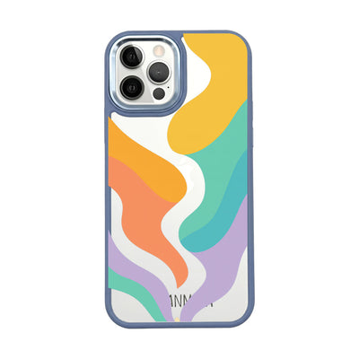 iPhone 12 pro / iPhone 12 Hülle - bunte Wellen - "Tide Flow" - nachhaltig