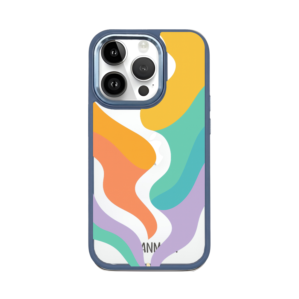 iPhone 14 pro max Hülle - bunte Wellen - "Tide Flow" - nachhaltig