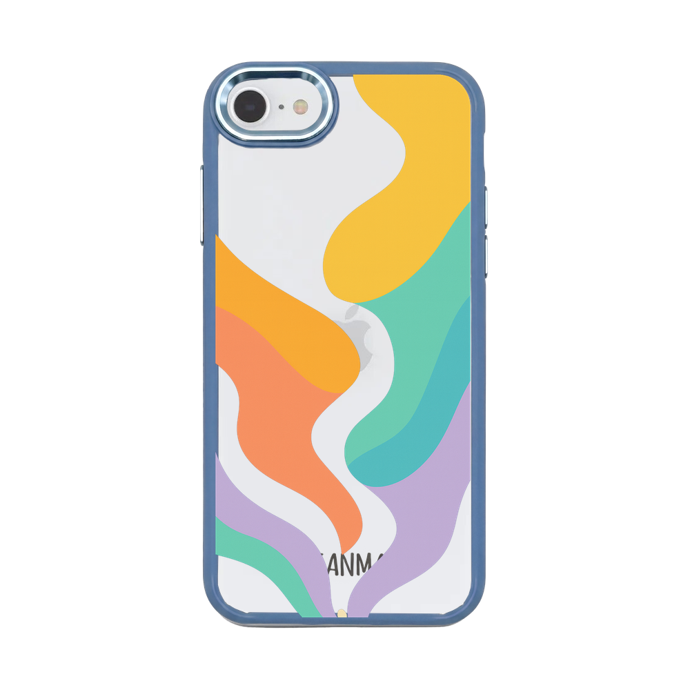 iPhone SE/7/8 Hülle - bunte Wellen - "Tide Flow" - nachhaltig