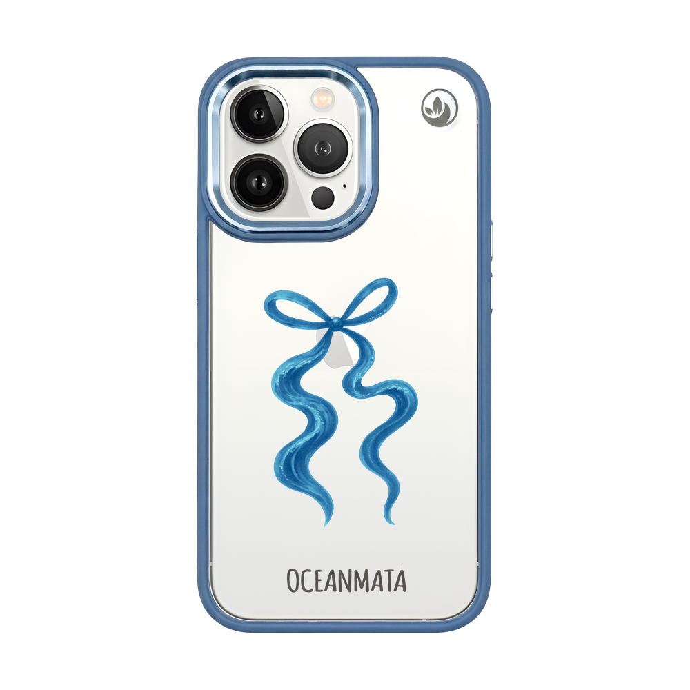 iPhone 13 pro Hülle - Schleife blau - "tideknot" - nachhaltig