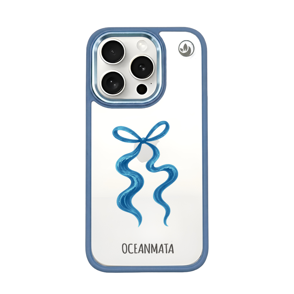 iPhone 15 pro Hülle - Schleife blau - "tideknot" - nachhaltig