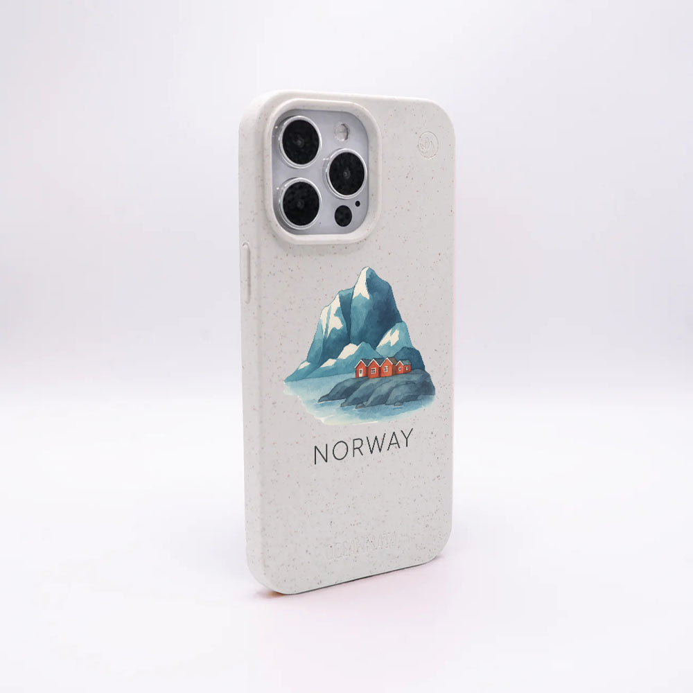 iPhone 12 pro / iPhone 12 Hülle - Norwegen weiß - "Norway" - nachhaltig