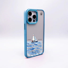 Nachhaltige Handyhülle iPhone 16 pro Towardsthehorizon aus Ocean Plastic — Rückseite