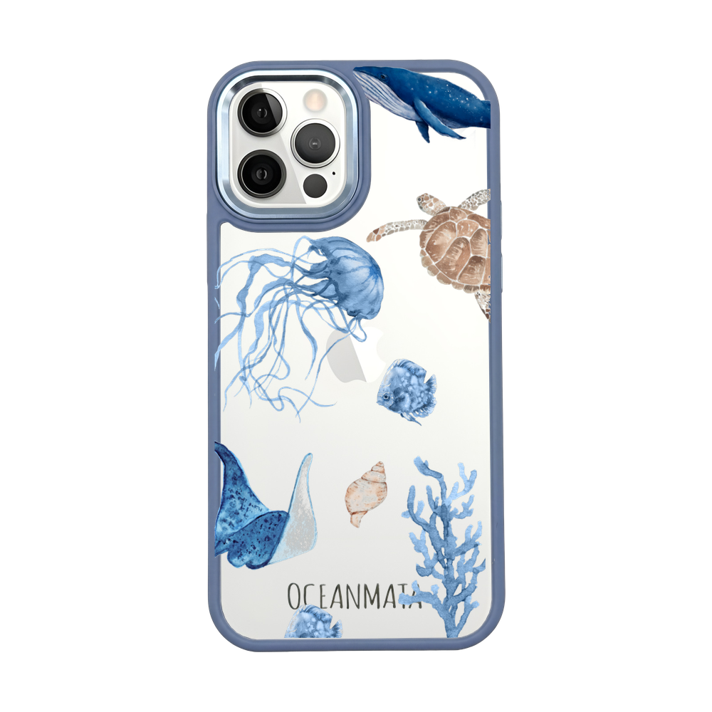 iPhone 12 pro / iPhone 12 Hülle - weiß Schildkröte - "Turtle & Friends" - nachhaltig