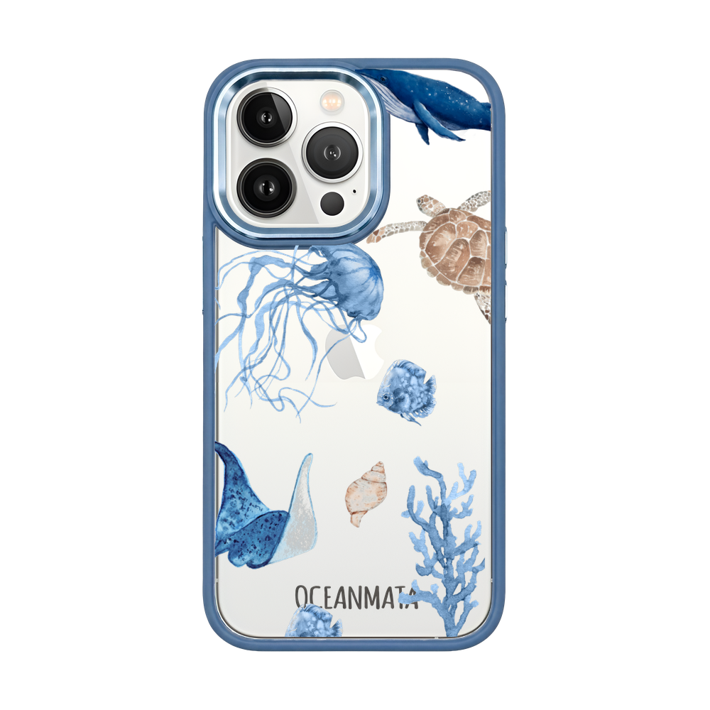 iPhone 13 pro max Hülle - weiß Schildkröte - "Turtle & Friends" - nachhaltig
