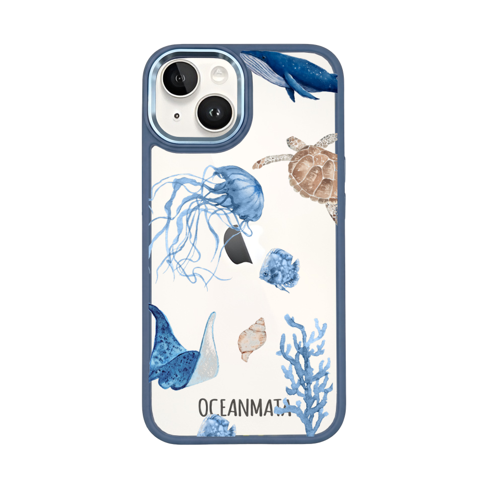 iPhone 14 Hülle - weiß Schildkröte - "Turtle & Friends" - nachhaltig