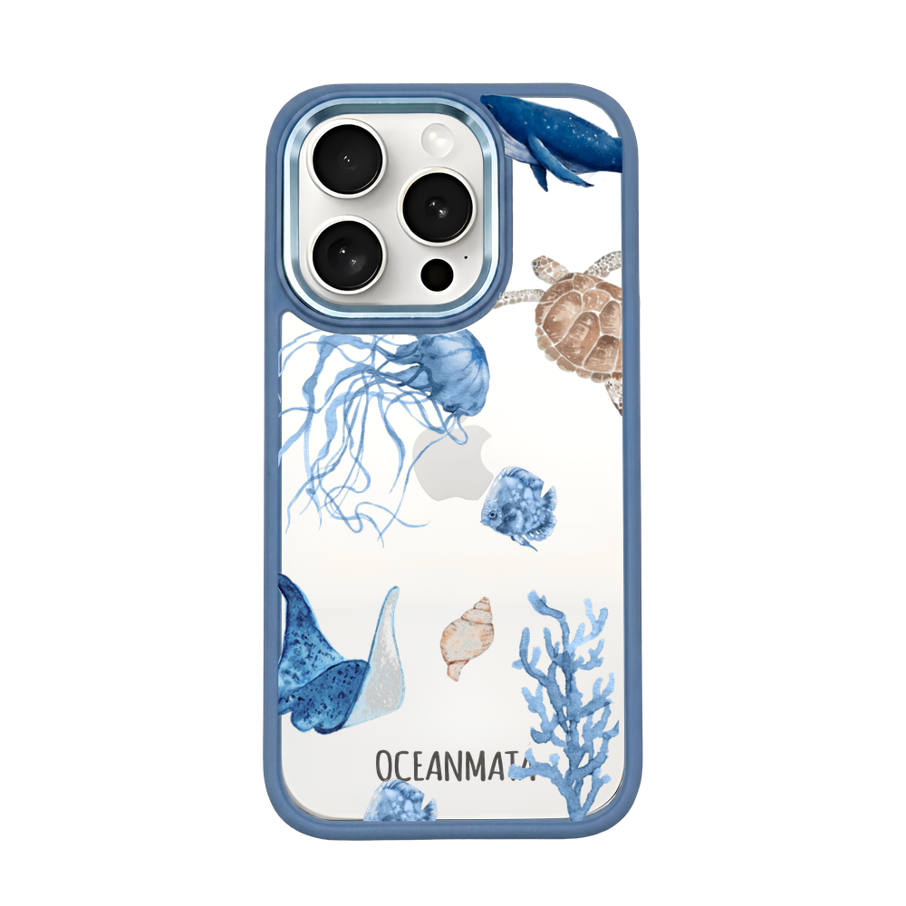 iPhone 15 pro max Hülle - weiß Schildkröte - "Turtle & Friends" - nachhaltig