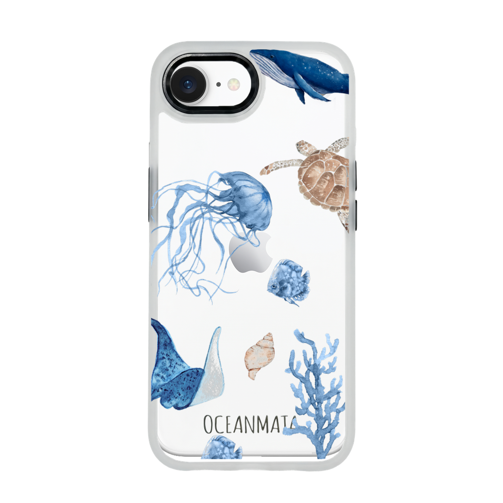 iPhone 16e/17e Hülle - weiß Schildkröte - "Turtle & Friends" - nachhaltig