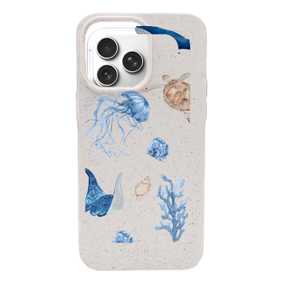 iPhone 17 pro max Hülle - weiß Schildkröte - "Sea Turtle & Friends" - nachhaltig
