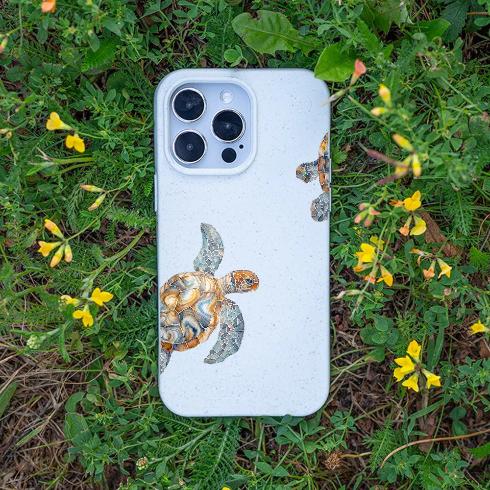 Biologisch abbaubare Handyhülle iPhone 12 pro / iPhone 12 Turtlegaze — kompostierbar — Bonus