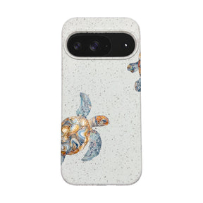 Biologisch abbaubare Handyhülle Google Pixel 9 / 9 Pro Turtlegaze — kompostierbar — Vorderseite