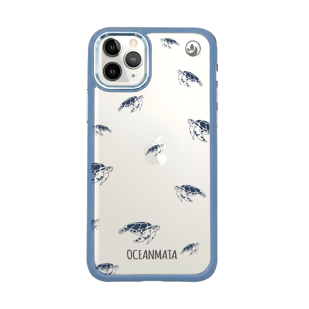 iPhone 11 pro Hülle - Schildkröten blau - "Turtlino" - nachhaltig