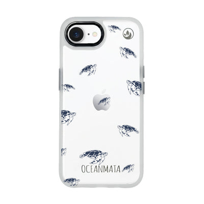 iPhone 16e/17e Hülle - Schildkröten blau - "Turtlino" - nachhaltig