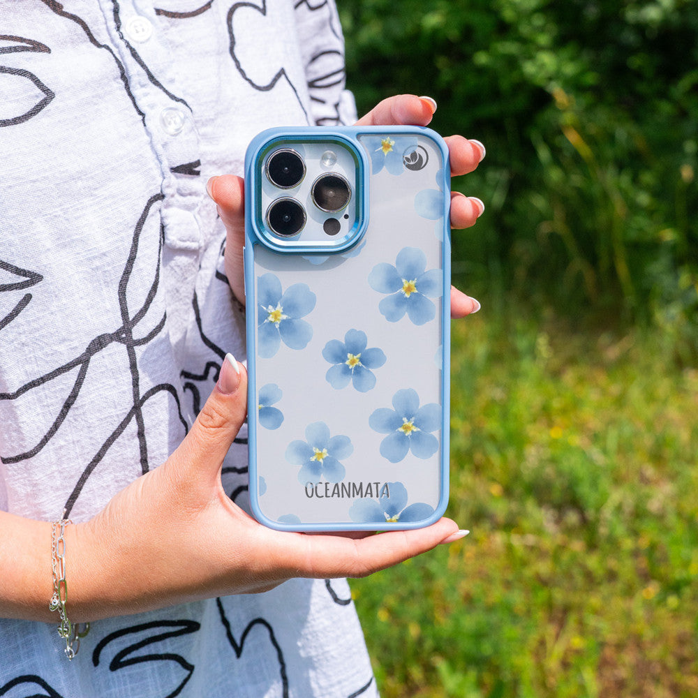 iPhone SE/7/8 Hülle - vergissmeinnicht - "forget-me-not" - nachhaltig