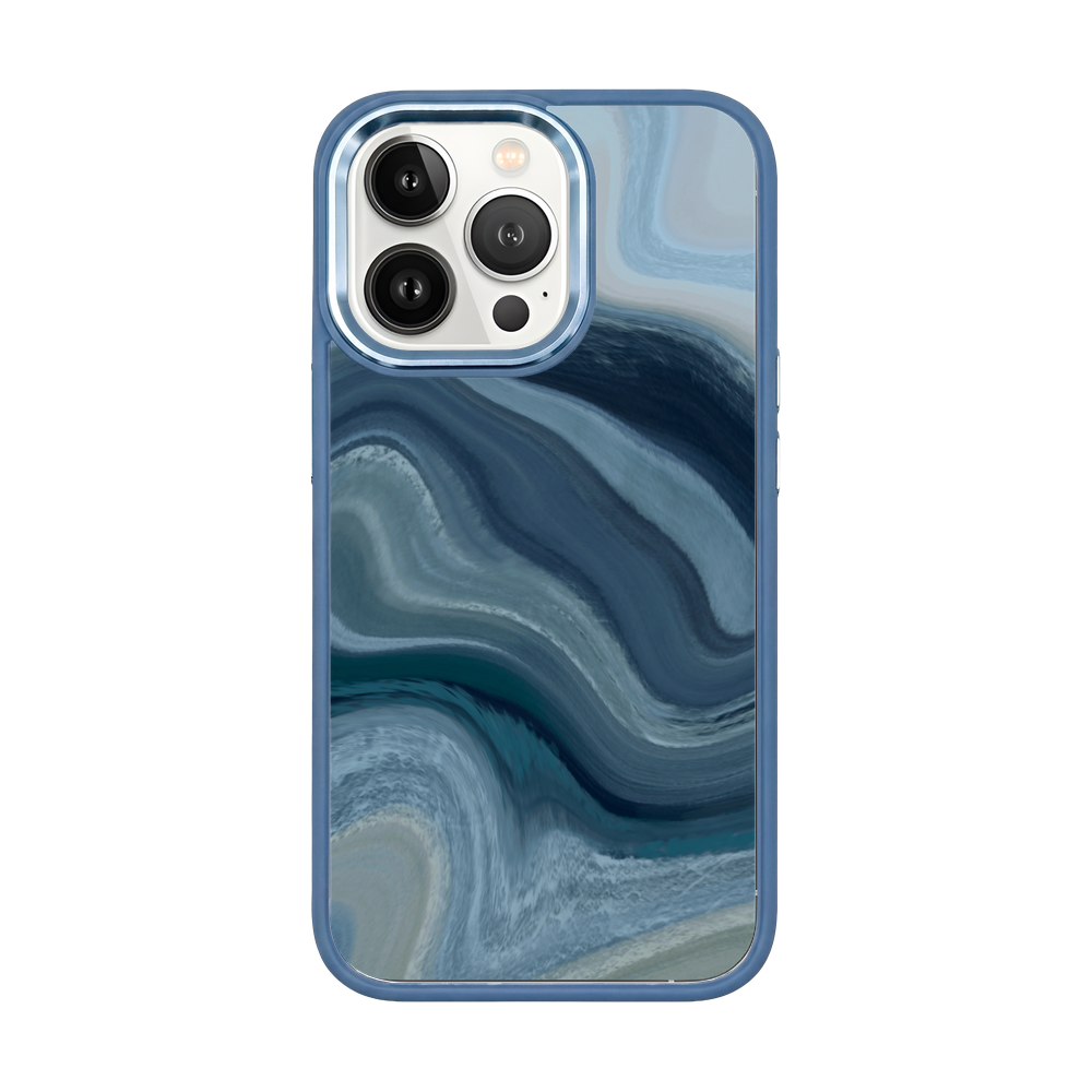 iPhone 13 pro max Hülle - Line Art Ocean - "Waves of Balance" - nachhaltig