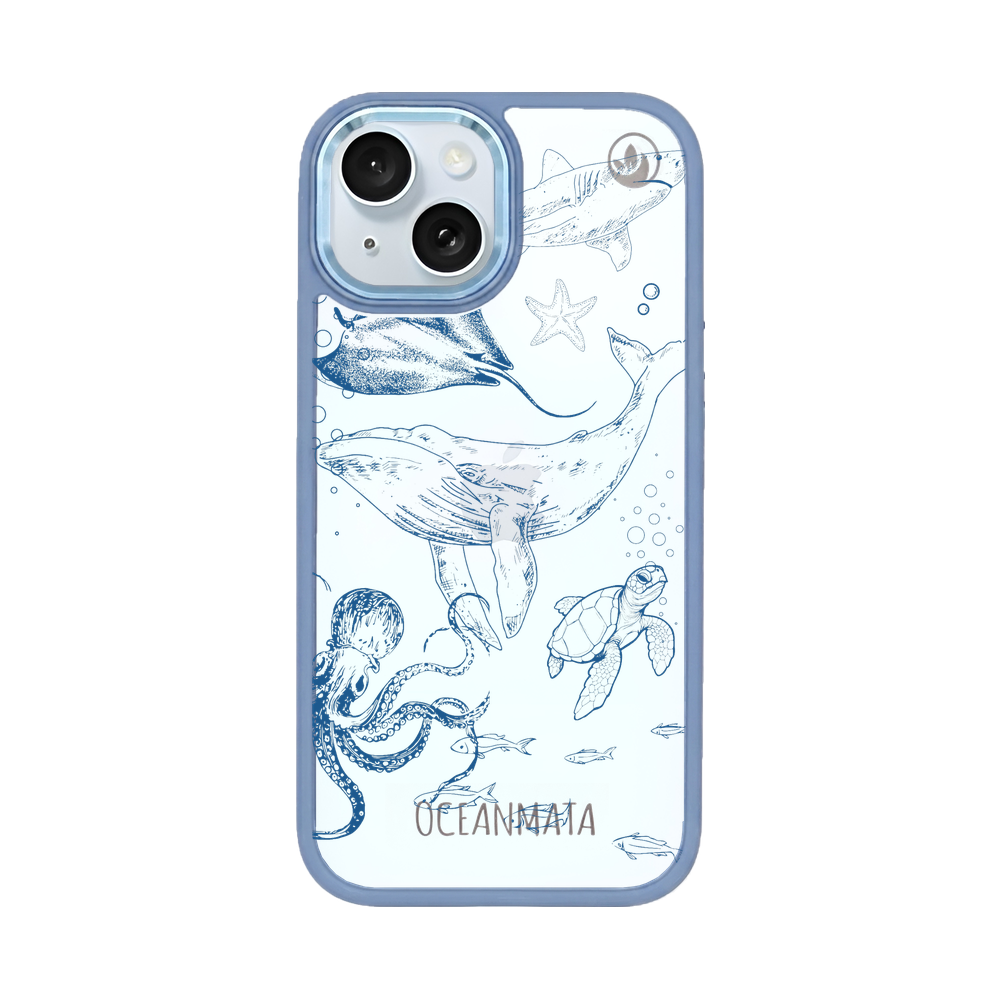 iPhone 15 Hülle - Wal blau - "WhaleLife" nachhaltig