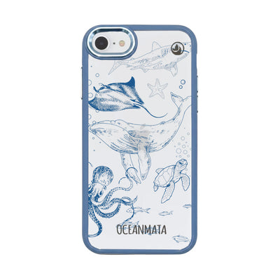 iPhone SE/7/8 Hülle - Wal blau - "WhaleLife" nachhaltig