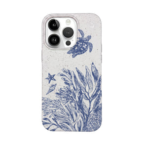 Biologisch abbaubare Handyhülle iPhone 14 pro Whitesilentwaves — kompostierbar — Vorderseite