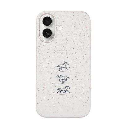 iPhone 17 Hülle - Pferd weiß - "wild" - nachhaltig