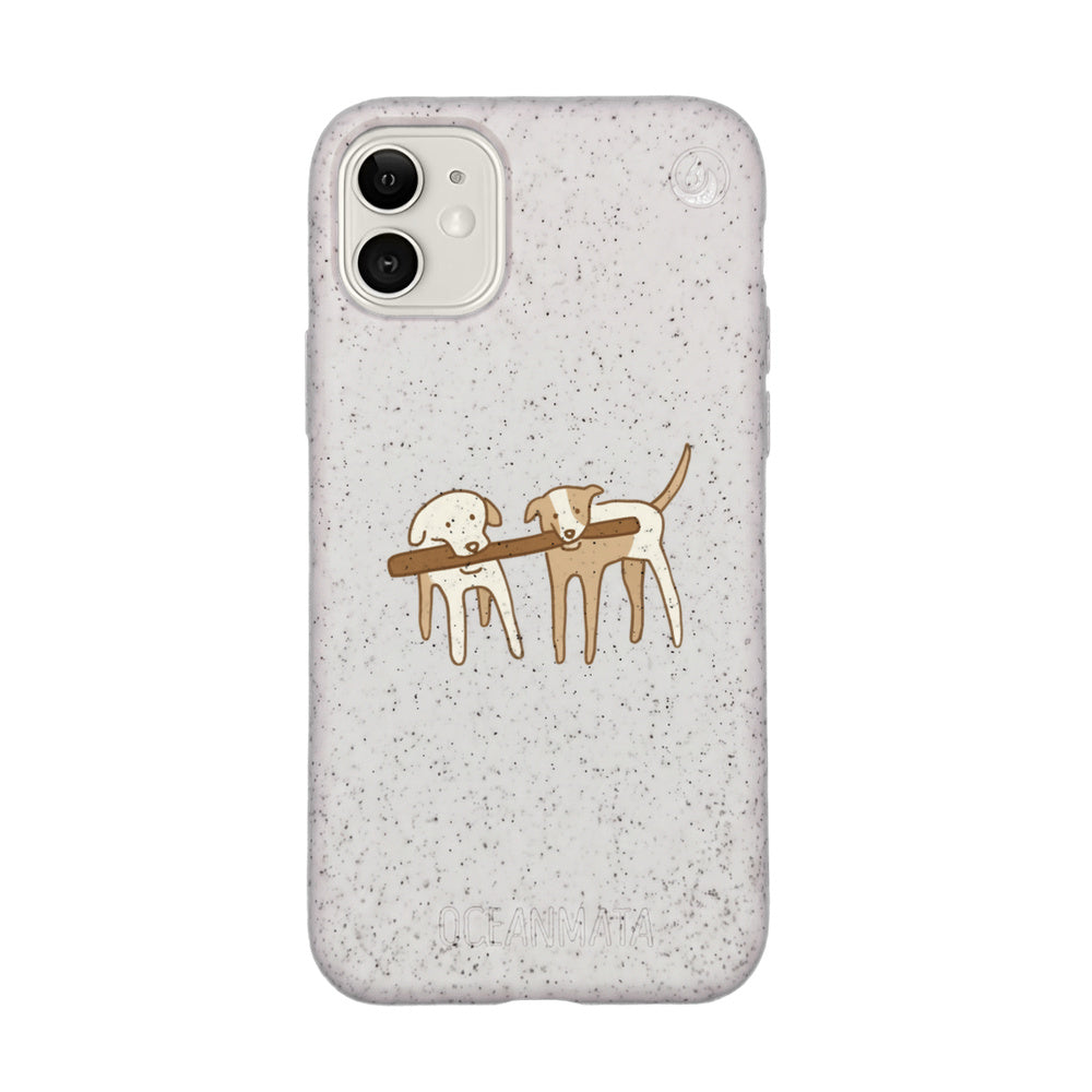 iPhone 11 Case - Dogs white - "Woof" - sustainable