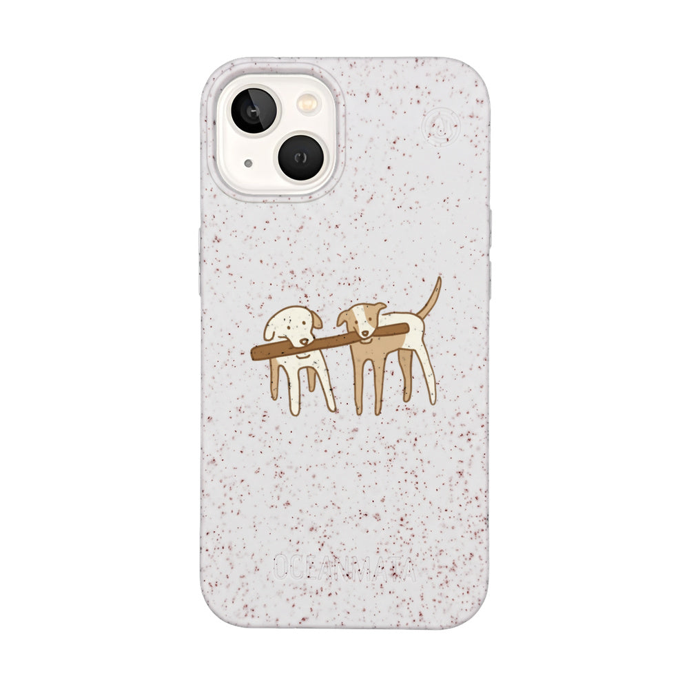 iPhone 13 Case - Dogs White - "Woof" - Sustainable